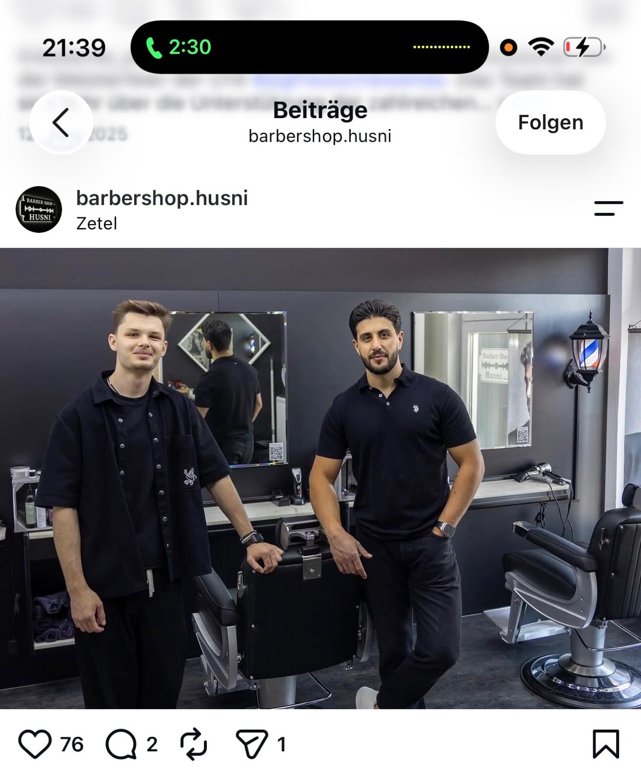 Das Barber-Team im Salon in Zetel